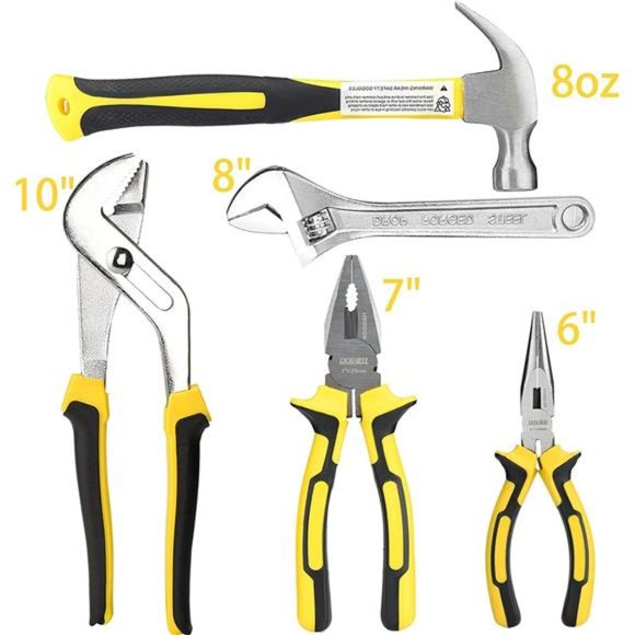 Tool Set Tool Kit 19-Piece Household Tool Kit Set Pliers Screwdriver Set Hex Key - Picture 3 of 7